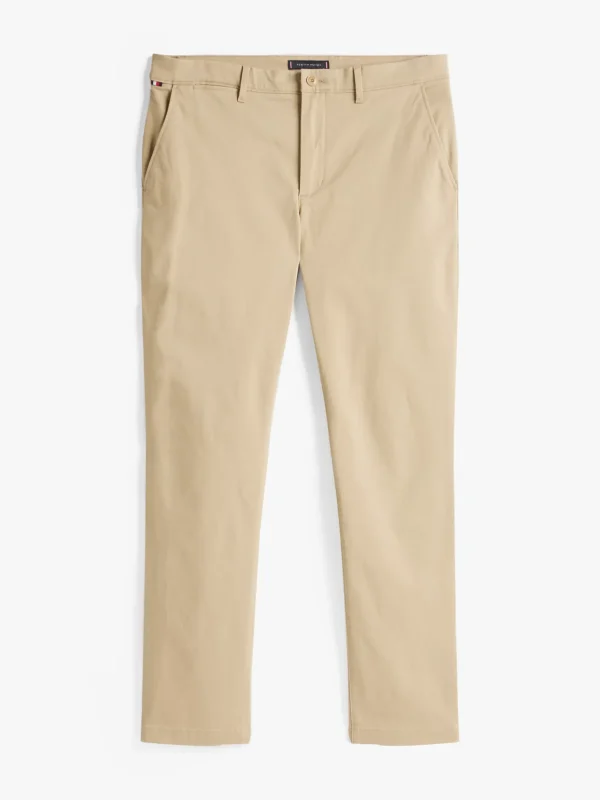 Tommy Hilfiger Straight Leg Fit Satin-Chinos BATIQUE KHAKI Sale