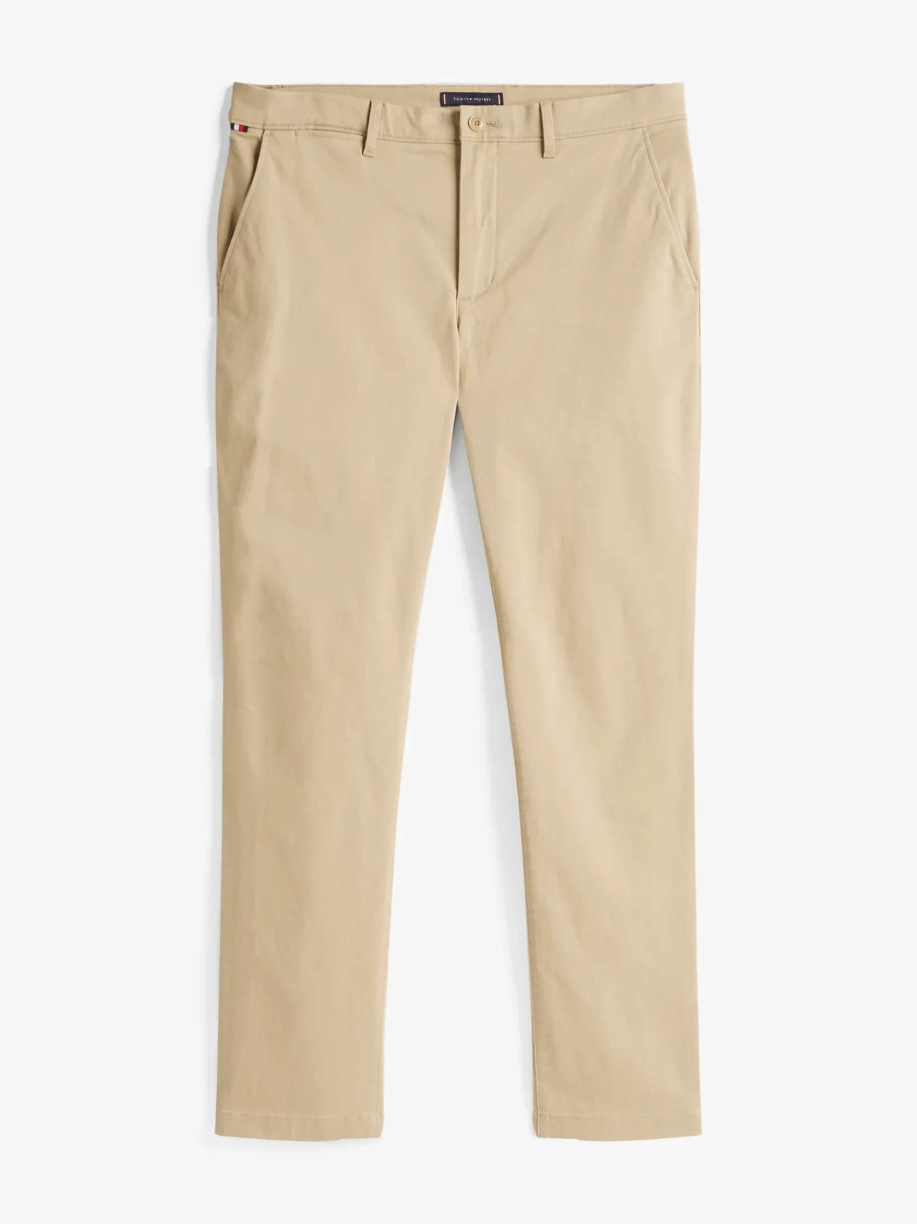 Tommy Hilfiger Straight Leg Fit Satin-Chinos BATIQUE KHAKI Sale
