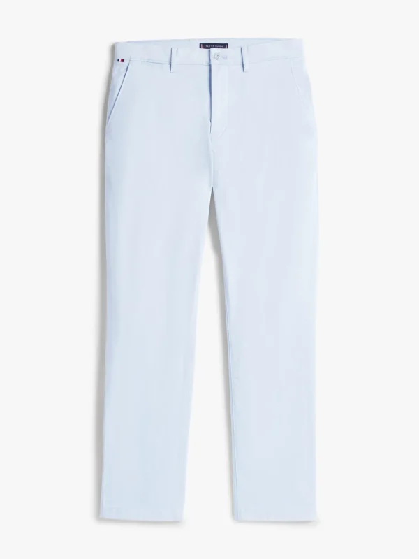 Tommy Hilfiger Straight Leg Fit Satin-Chinos BREEZY BLUE Best