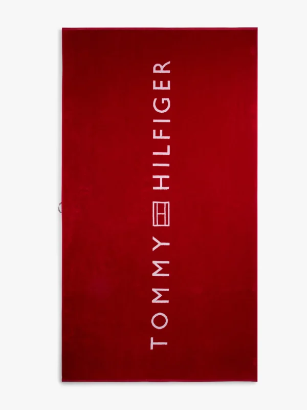 Tommy Hilfiger Strandtuch mit Logo MEDIUM RED Discount