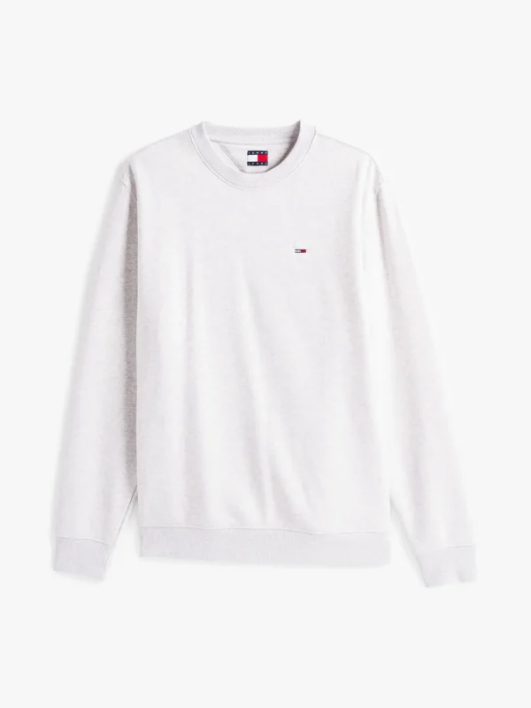 Tommy Hilfiger Sweatshirt aus gebürstetem Fleece SILVER GREY HEATHER Fashion