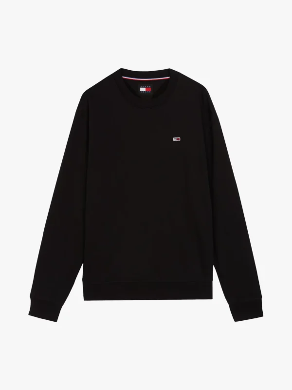 Tommy Hilfiger Sweatshirt aus gebürstetem Fleece BLACK Sale