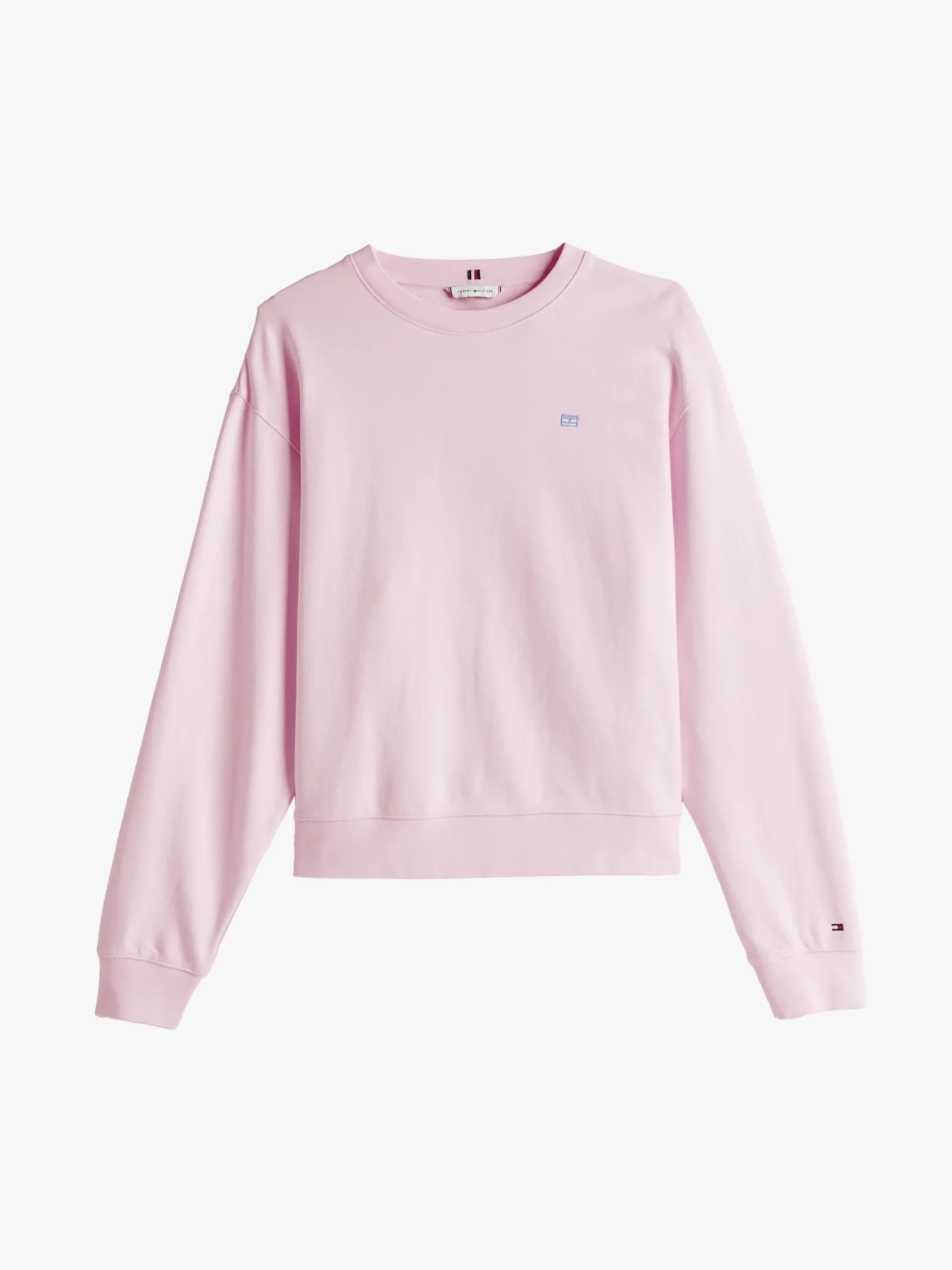 Tommy Hilfiger Sweatshirt mit Hilfiger Flag und Kontrast-Logo LIGHT PINK Clearance