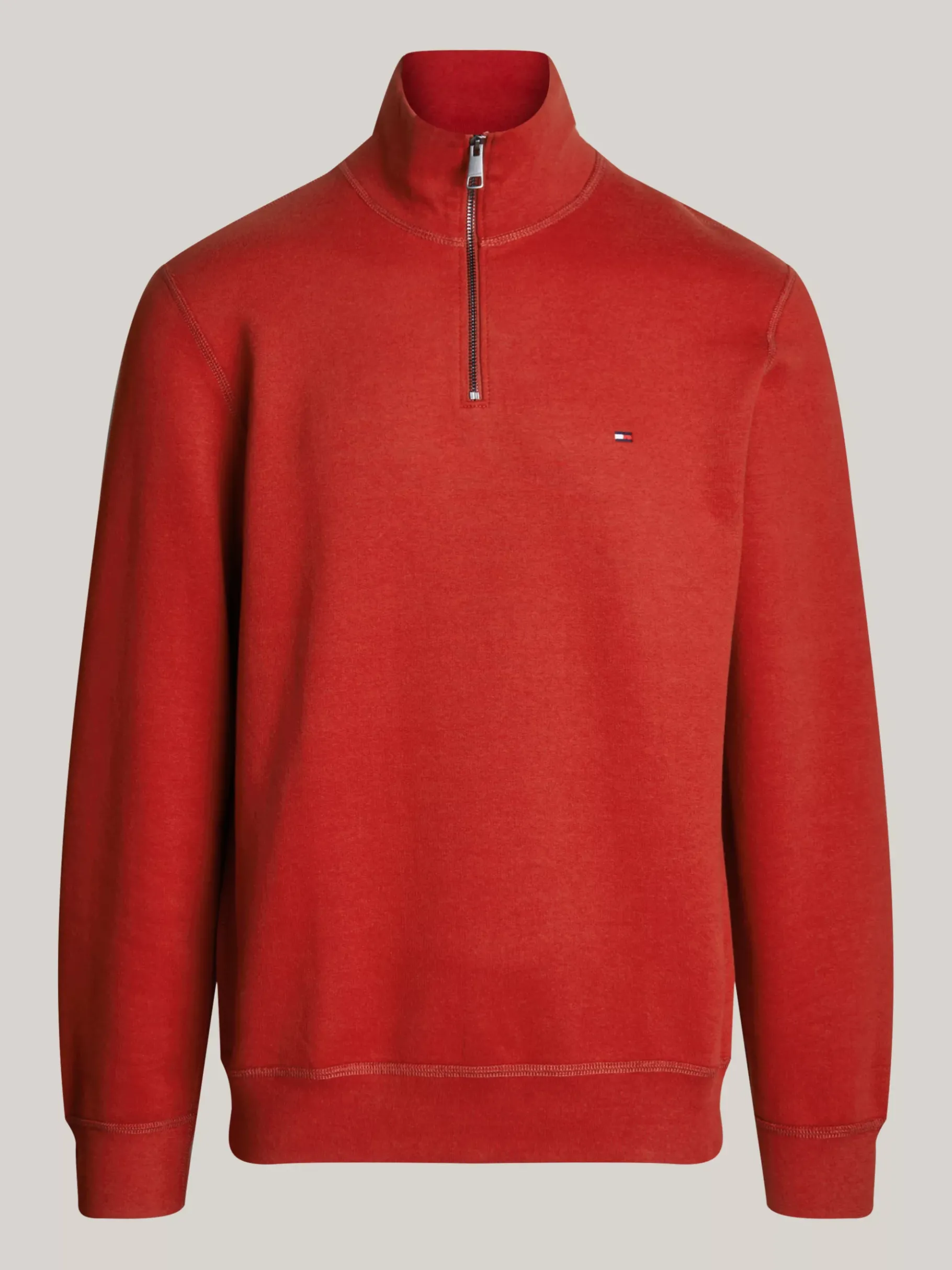 Tommy Hilfiger Sweatshirt mit Mock-Rollkragen DARK MAGMA Outlet