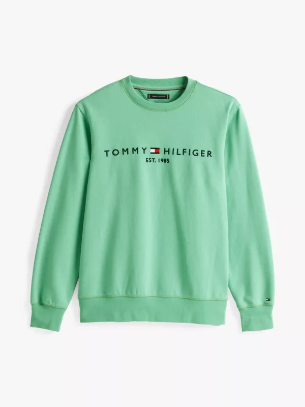Tommy Hilfiger Sweatshirt mit V-Ausschnitt und Logo FORT GREEN Online