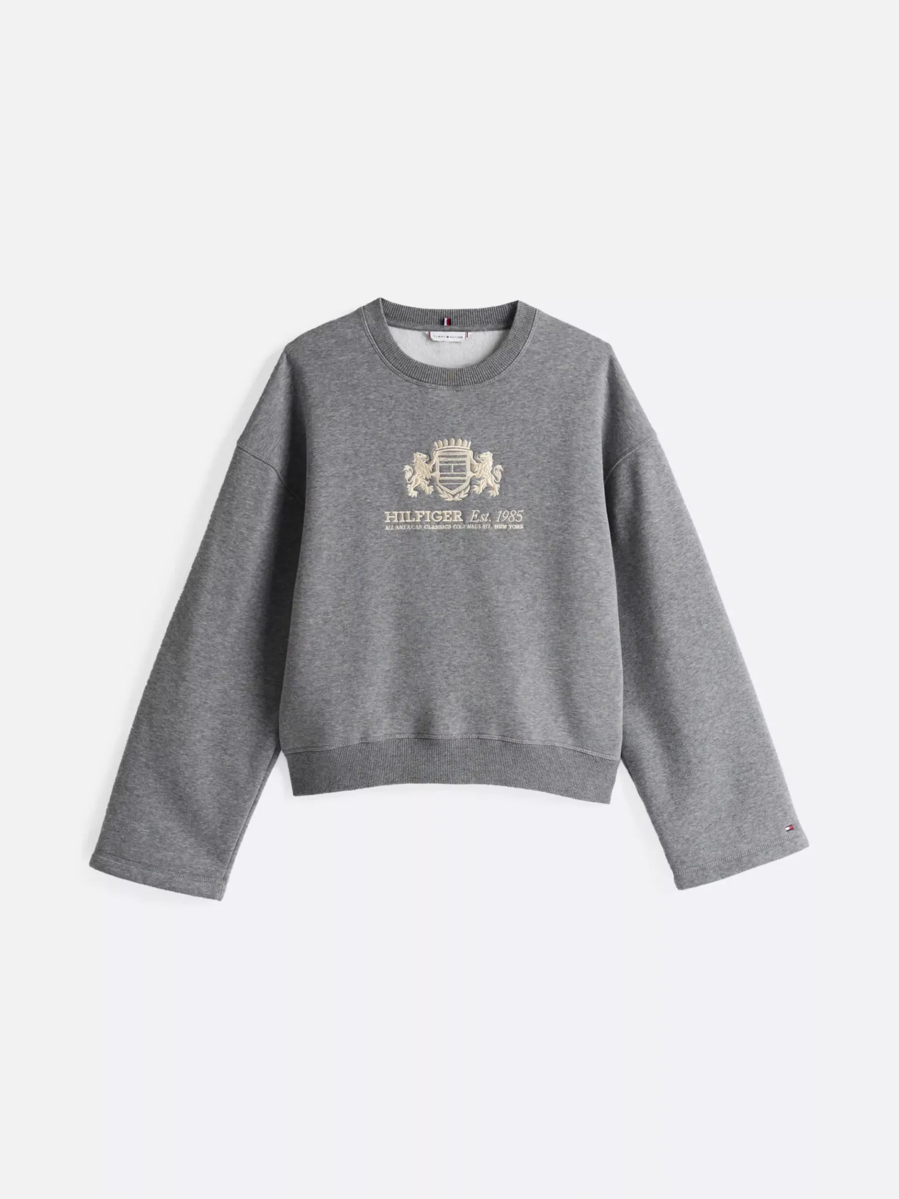 Tommy Hilfiger Sweatshirt mit weiten Ärmeln und Logo MID GREY HEATHER Best