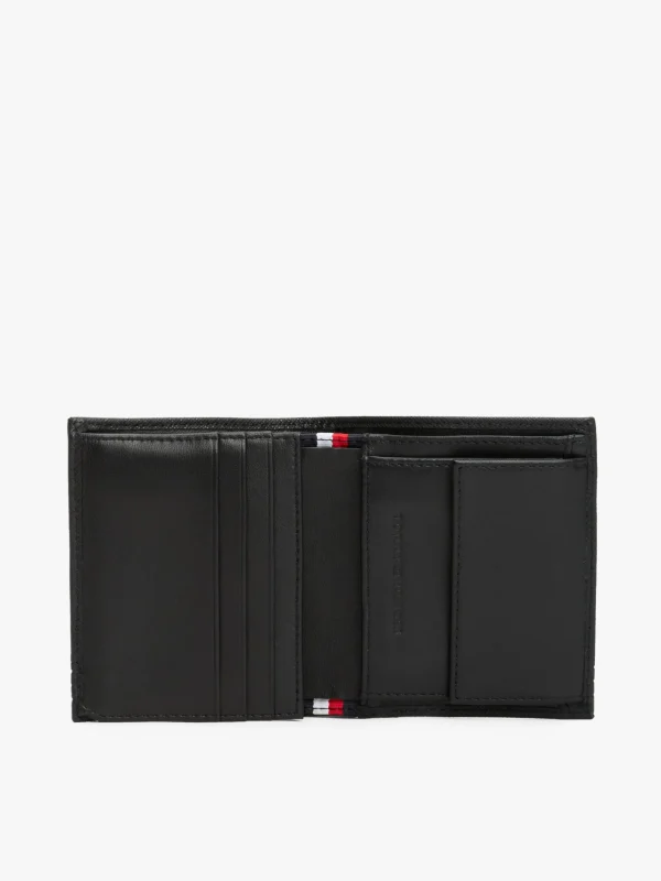 Tommy Hilfiger TH Business Bifold-Geldbörse aus Leder BLACK Cheap