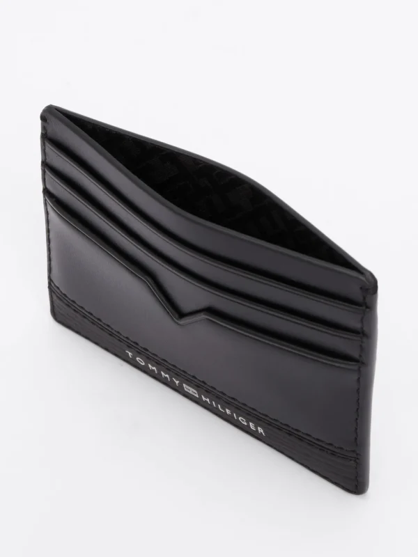 Tommy Hilfiger TH Business Kartenetui aus Leder BLACK Discount