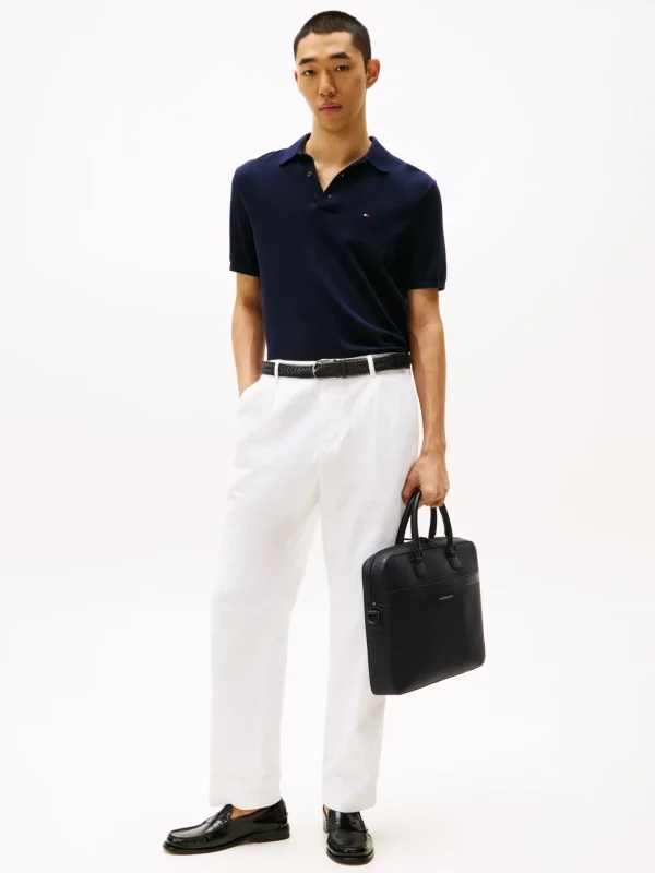 Tommy Hilfiger TH Business Laptoptasche aus Leder BLACK Best Sale