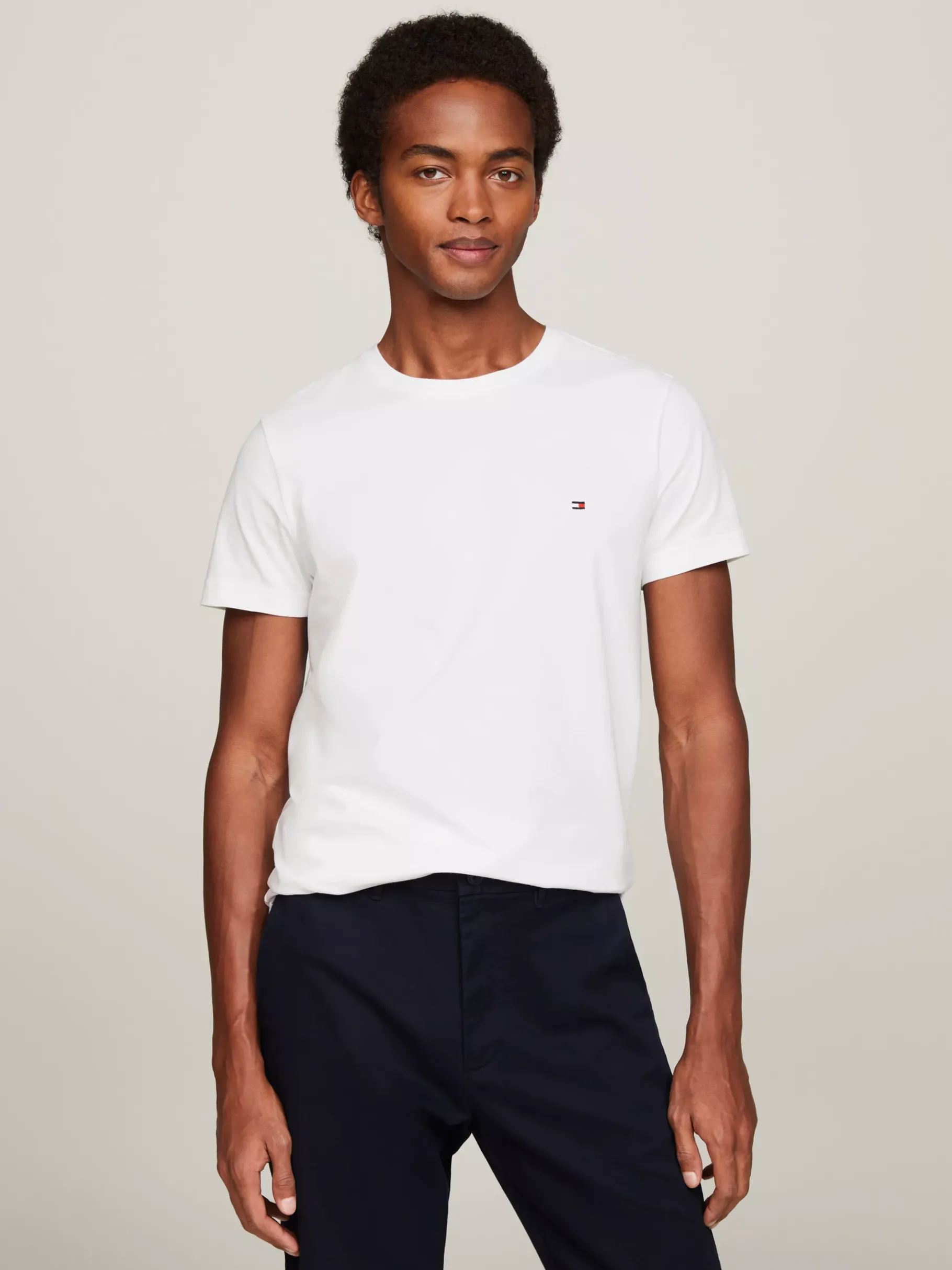 Tommy Hilfiger TH Flex Slim Fit T-Shirt WHITE Outlet