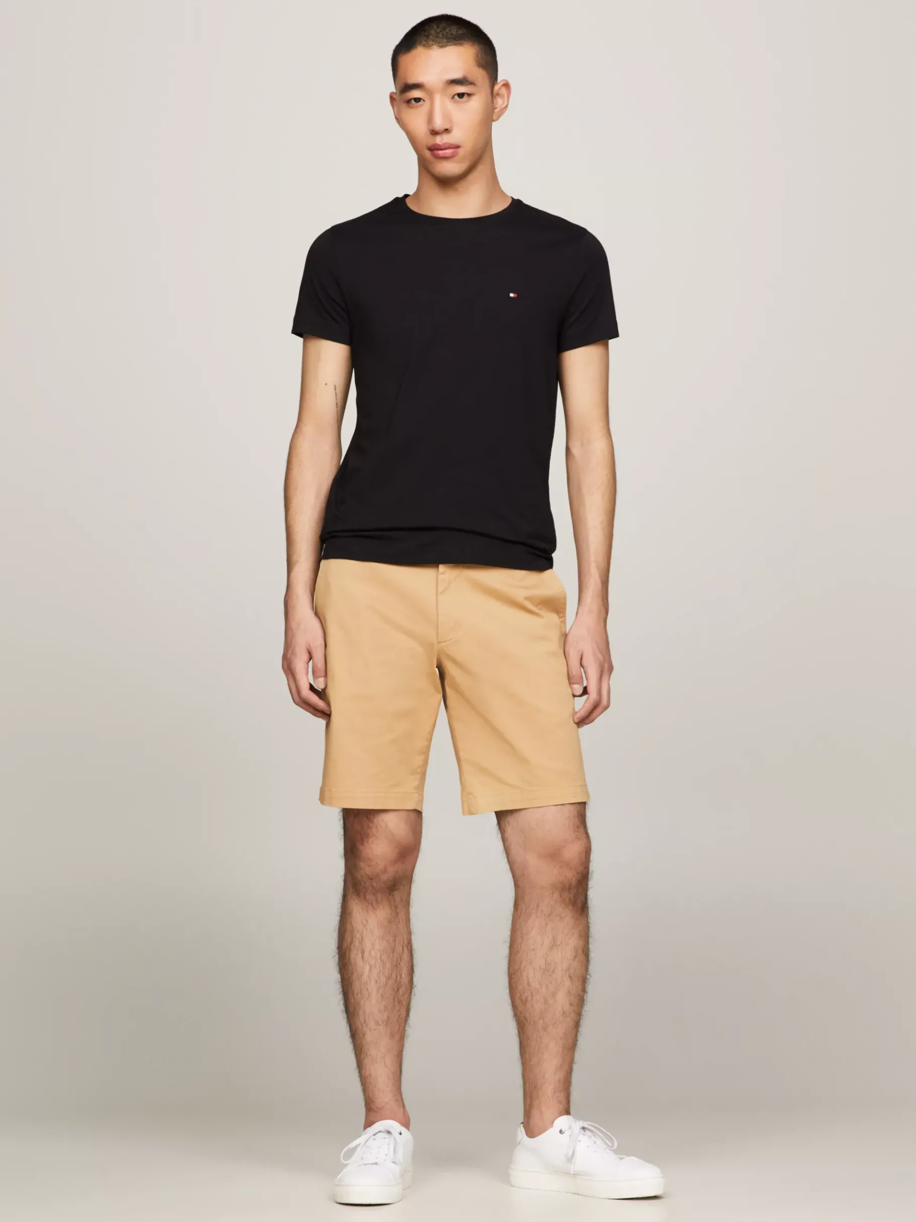 Tommy Hilfiger TH Flex Slim Fit T-Shirt BLACK Clearance