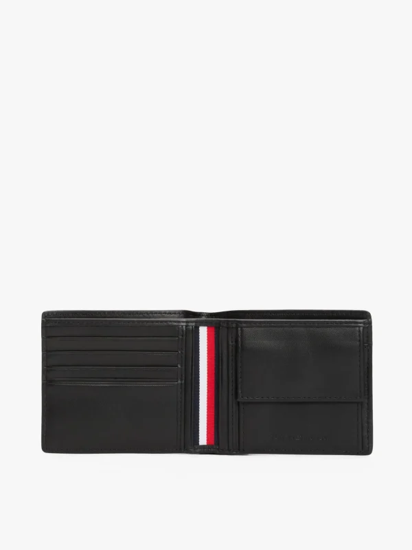 Tommy Hilfiger TH Monogram Bifold-Brieftasche aus Leder BLACK Online