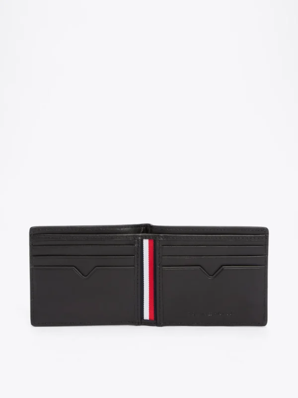 Tommy Hilfiger TH Monogram Bifold-Brieftasche aus Leder BLACK Online
