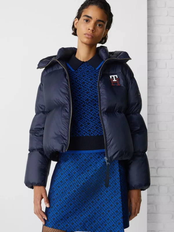 Tommy Hilfiger TH Monogram Daunenjacke DESERT SKY Best