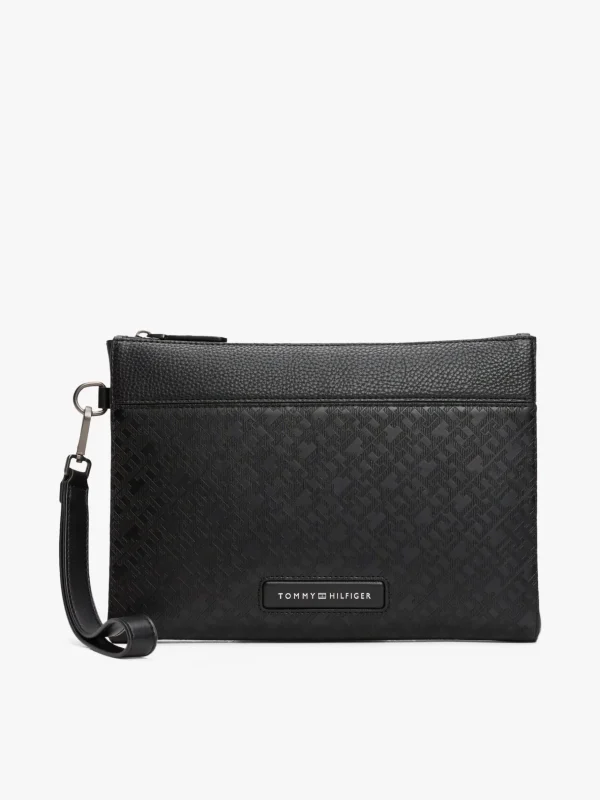 Tommy Hilfiger TH Monogram Etuitasche BLACK Cheap