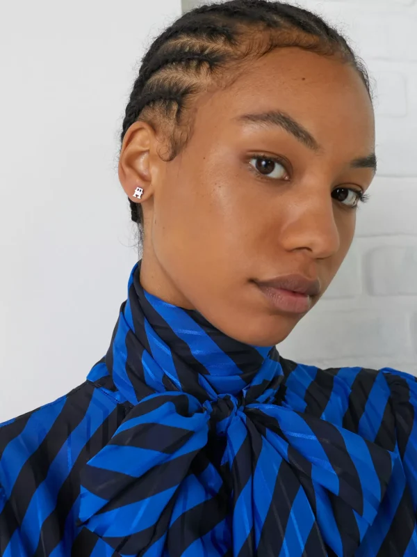 Tommy Hilfiger TH Monogram kleine Edelstahl-Ohrstecker SILVER Discount