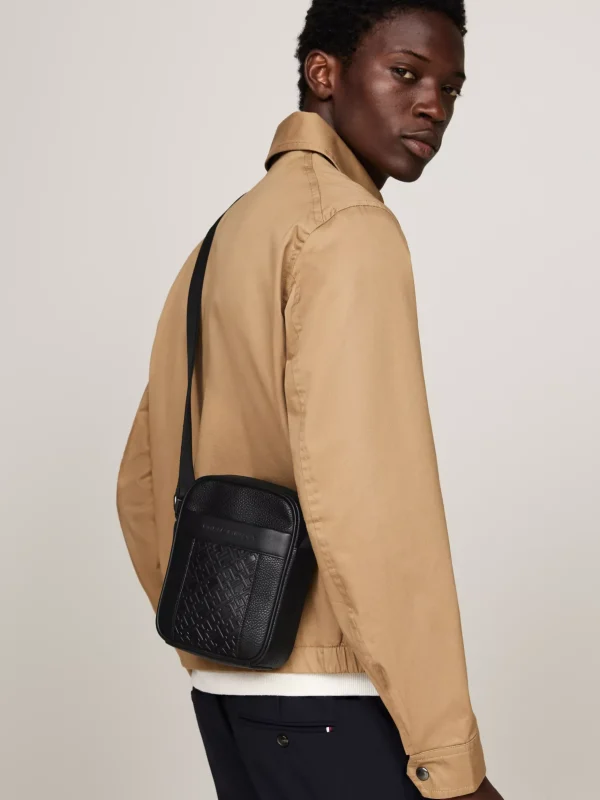 Tommy Hilfiger TH Monogram Reportertasche BLACK New