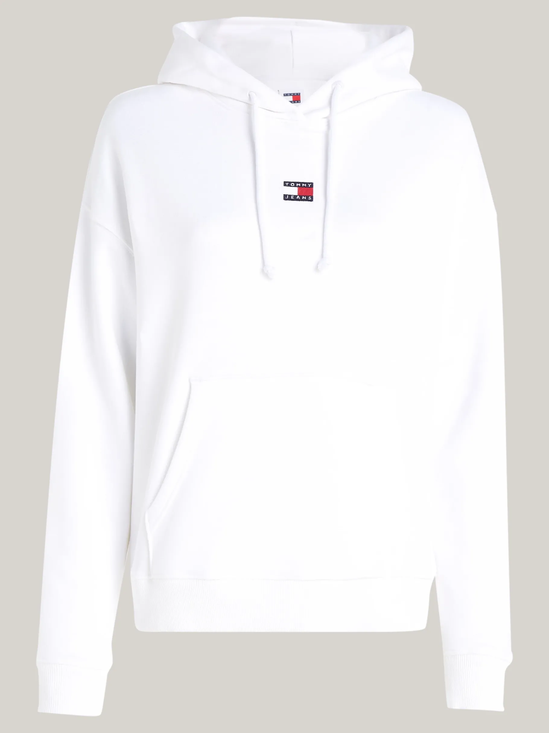 Tommy Hilfiger Tommy Badge Boxy Fit Hoodie WHITE Hot