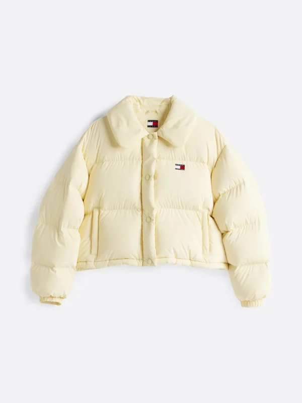 Tommy Hilfiger Tommy Badge Puffer-Daunenjacke CUSTARD CREAM Best Sale