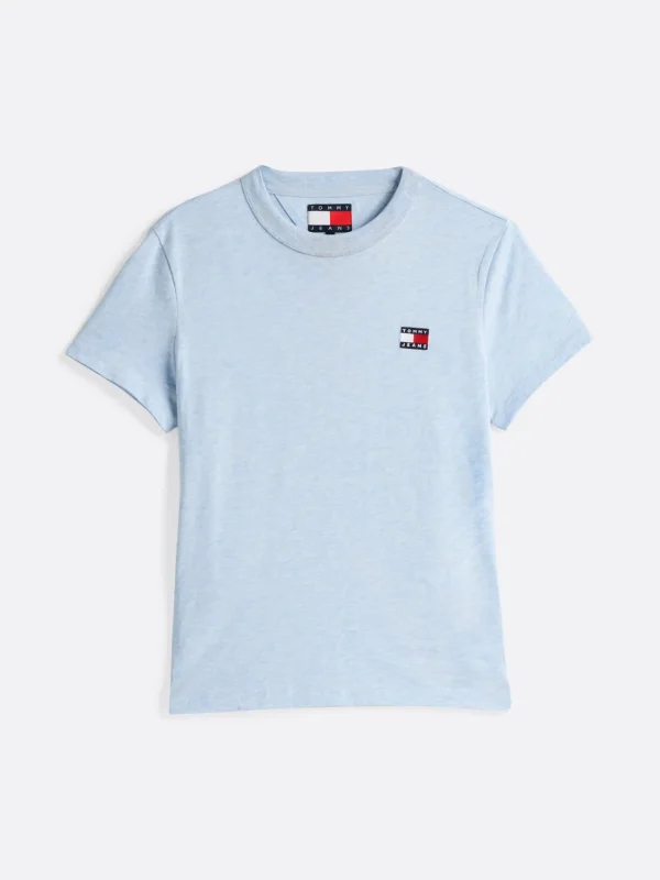 Tommy Hilfiger Tommy Badge Rundhals-T-Shirt SWEET BLUE HTR Shop