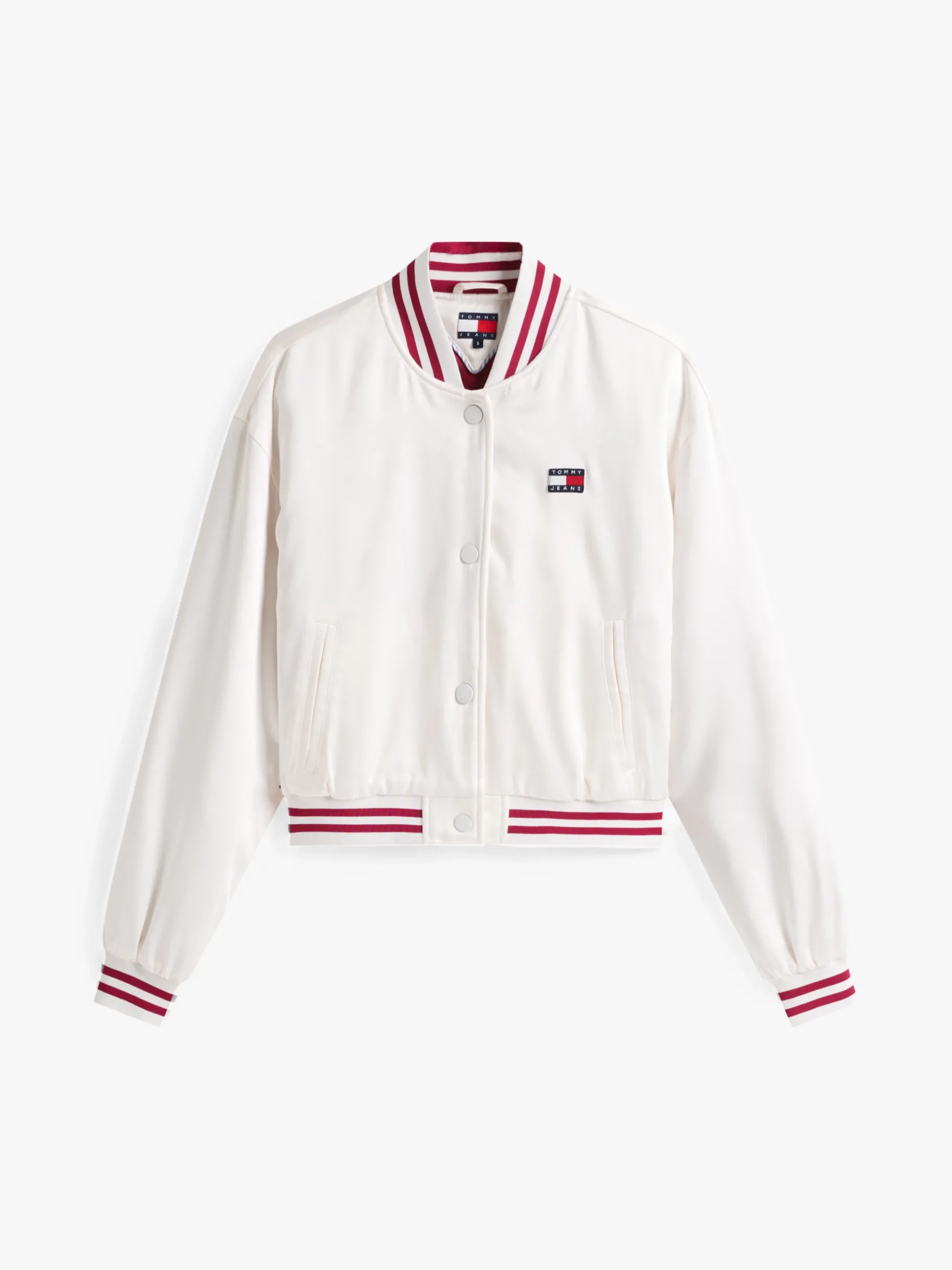 Tommy Hilfiger Tommy Badge Satin-Bomberjacke ANCIENT WHITE Online