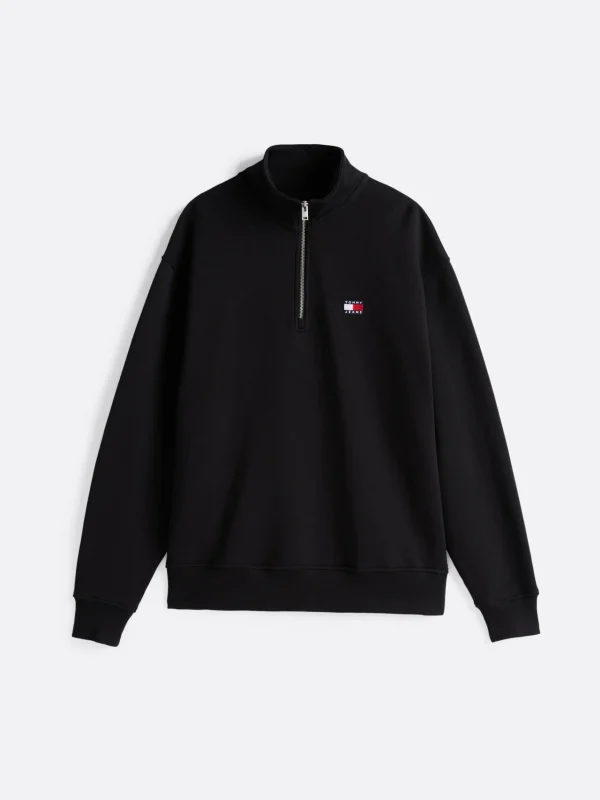 Tommy Hilfiger Tommy Badge Sweatshirt mit Reißverschluss BLACK New