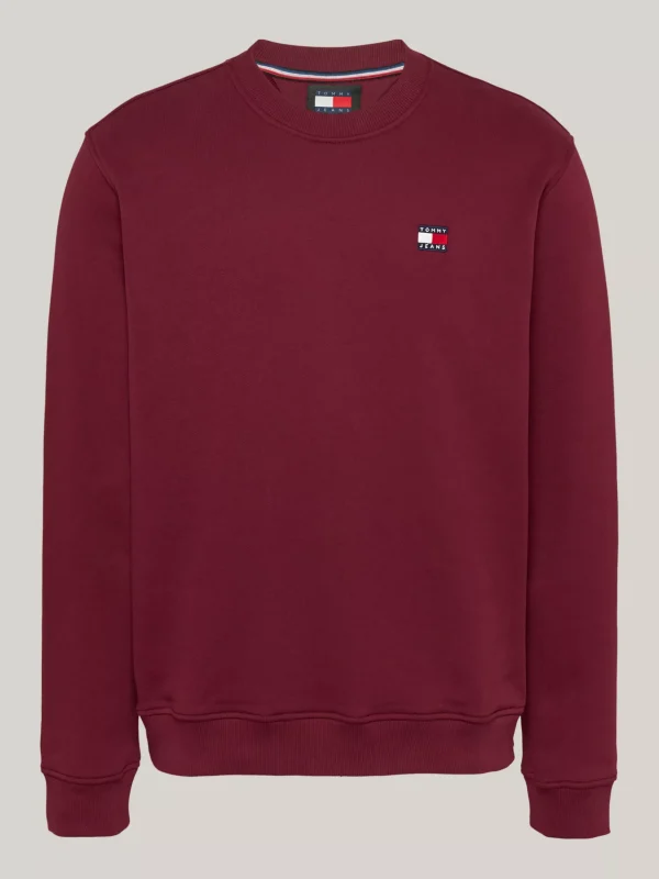 Tommy Hilfiger Tommy Badge Sweatshirt mit Rundhalsausschnitt DEEP ROUGE Cheap