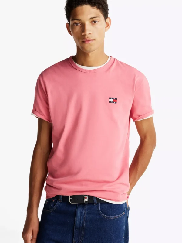 Tommy Hilfiger Tommy Badge T-Shirt PREPPY PINK Discount