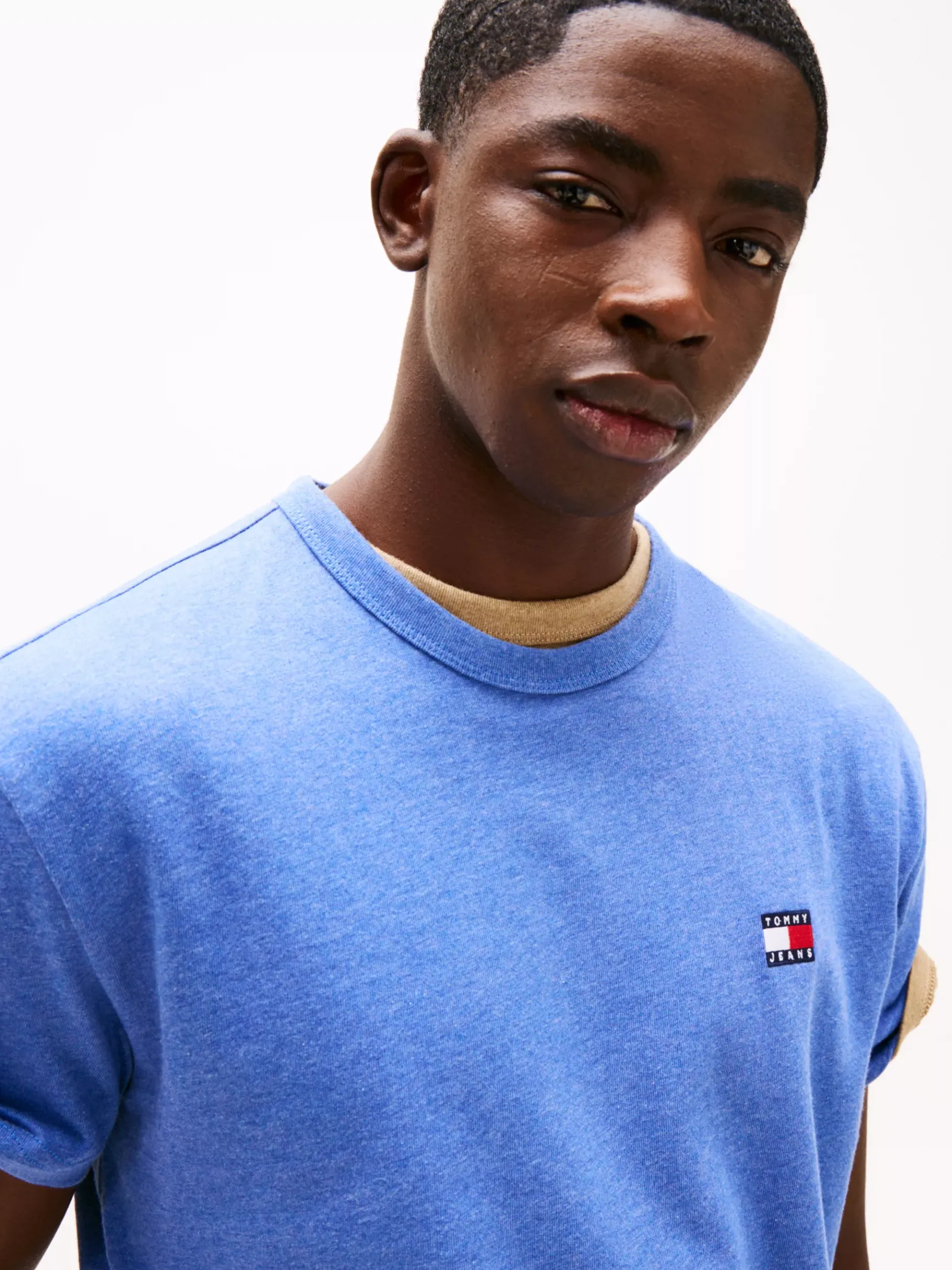 Tommy Hilfiger Tommy Badge T-Shirt TEMPO BLUE HTR MELANGE Clearance