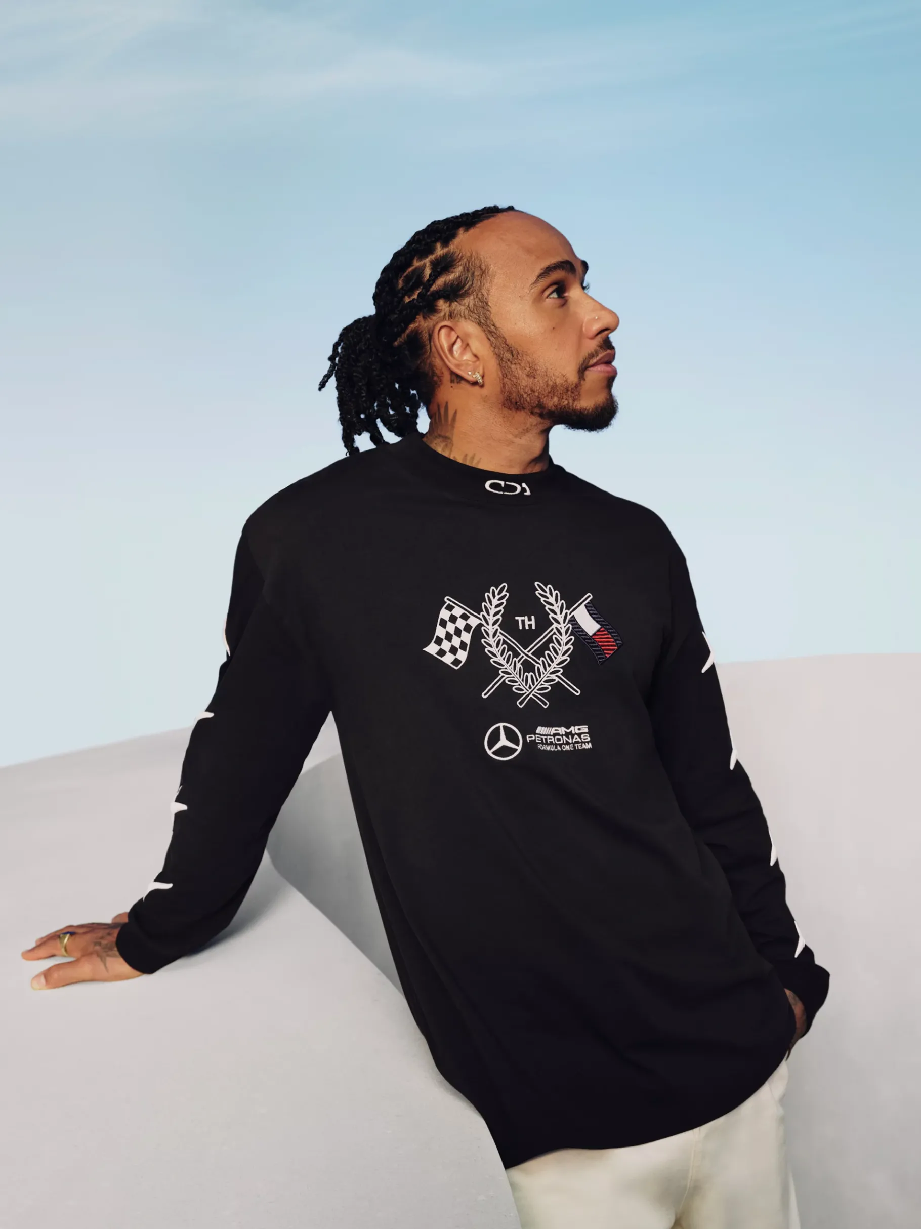 Tommy Hilfiger Tommy x Mercedes F1 x CR Langarmshirt mit Logo BLACK Hot