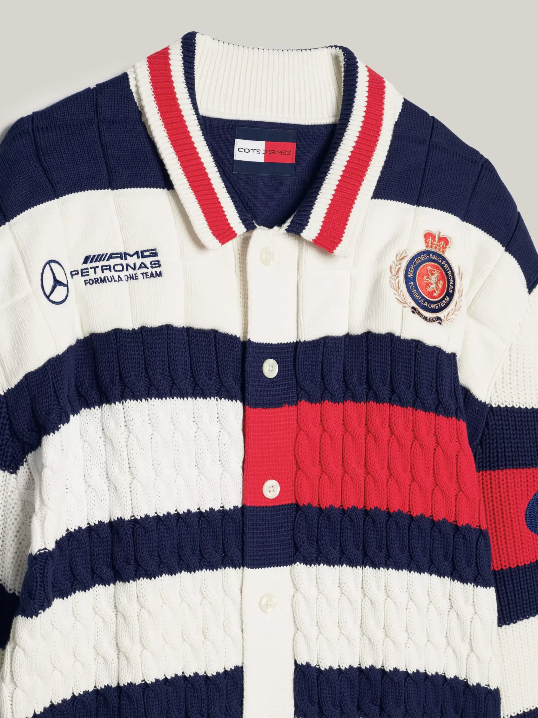 Tommy Hilfiger Tommy x Mercedes F1 x CR Rugby-Cardigan YALE NAVY Fashion