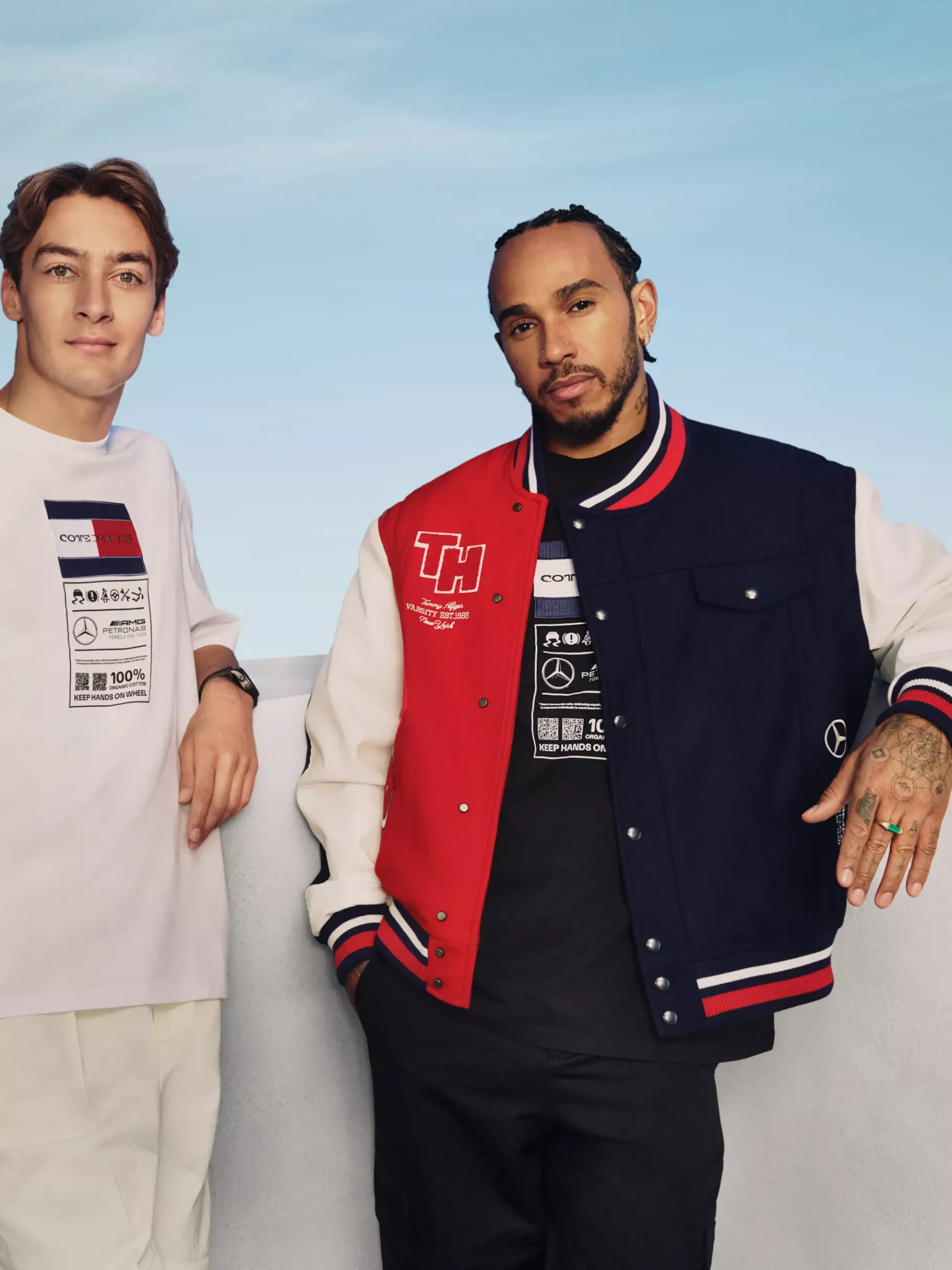 Tommy Hilfiger Tommy x Mercedes F1 x CR Varsity-Jacke mit Rückenlogo YALE NAVY Cheap