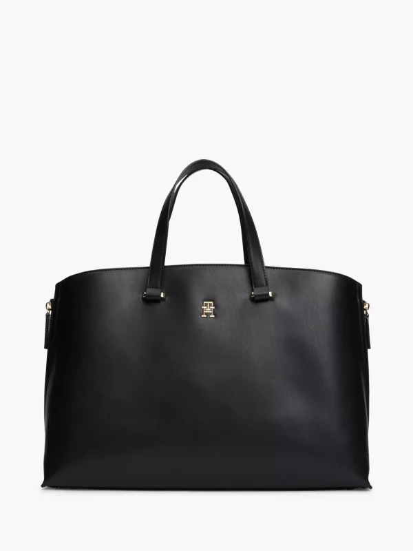 Tommy Hilfiger Tote-Bag mit TH-Monogramm BLACK New