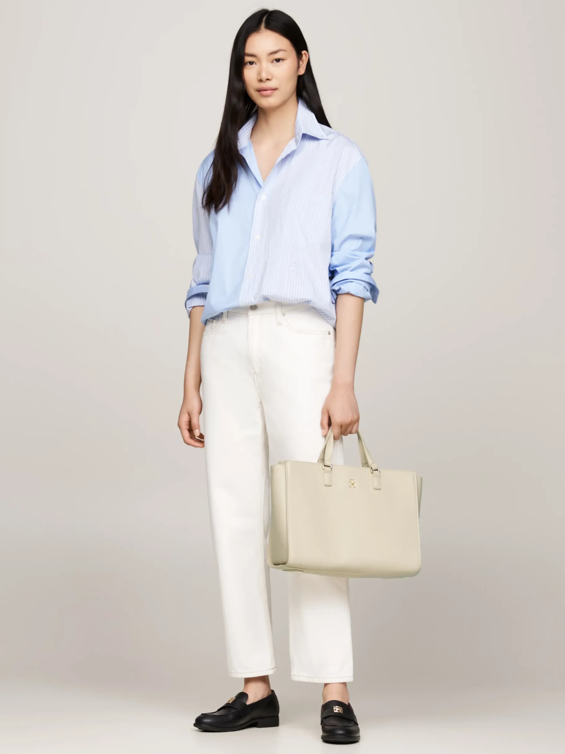 Tommy Hilfiger Tote-Bag mit TH-Monogramm und Logomuster CLASSIC BEIGE New