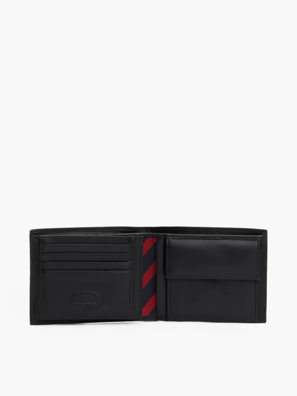 Tommy Hilfiger Trifold-Brieftasche aus Leder BLACK Shop