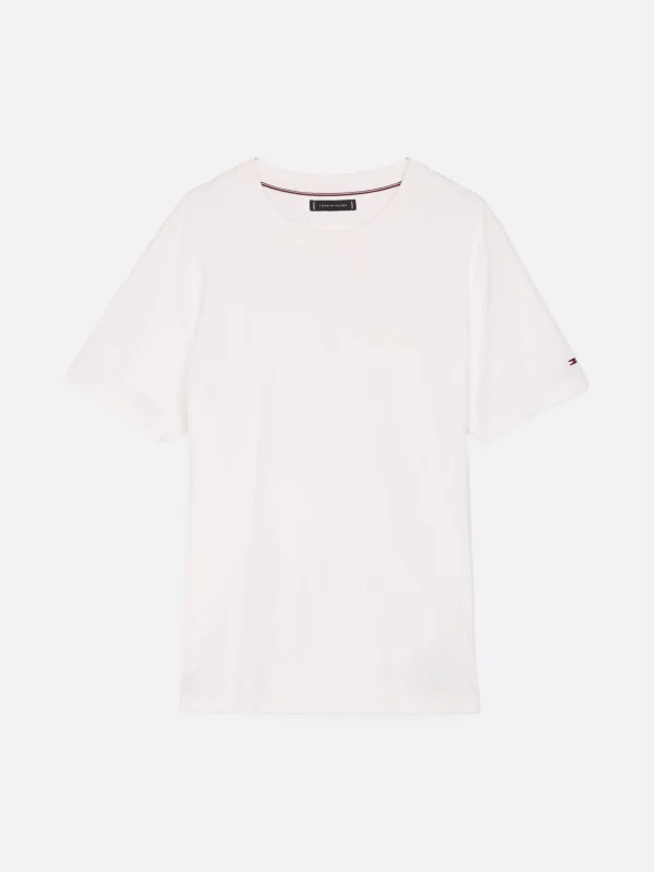 Tommy Hilfiger T-Shirt aus Interlock-Strick WHITE Hot