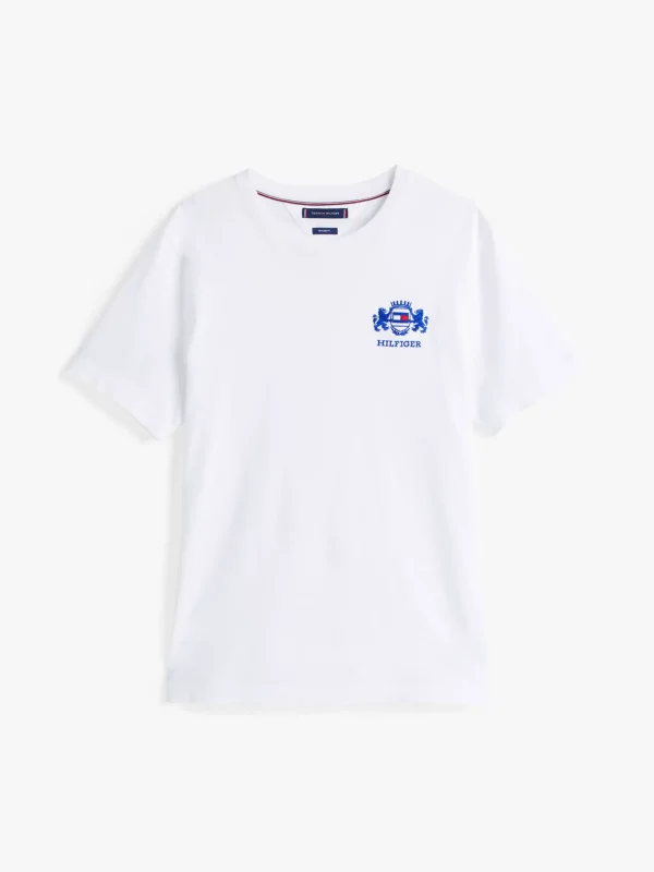 Tommy Hilfiger T-Shirt mit aufgesticktem Logo WHITE New