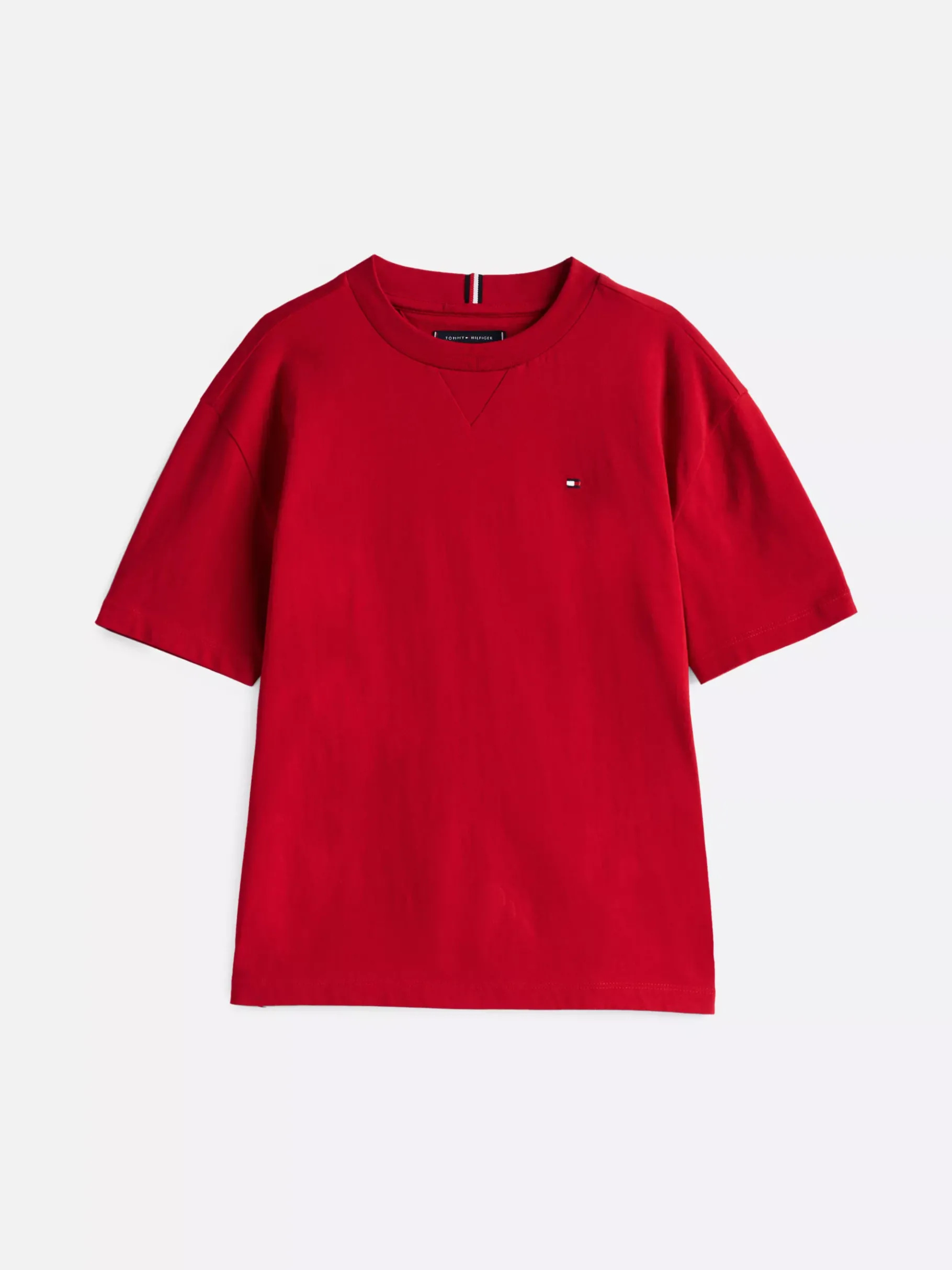 Tommy Hilfiger T-Shirt mit aufgestickter Flag MEDIUM RED Cheap