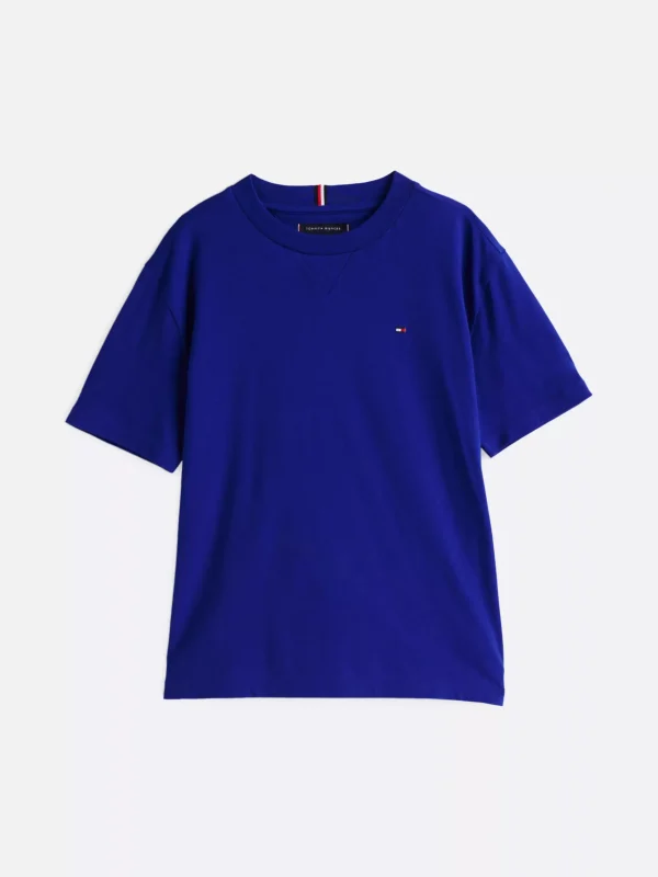 Tommy Hilfiger T-Shirt mit aufgestickter Flag WEDGE BLUE Flash Sale