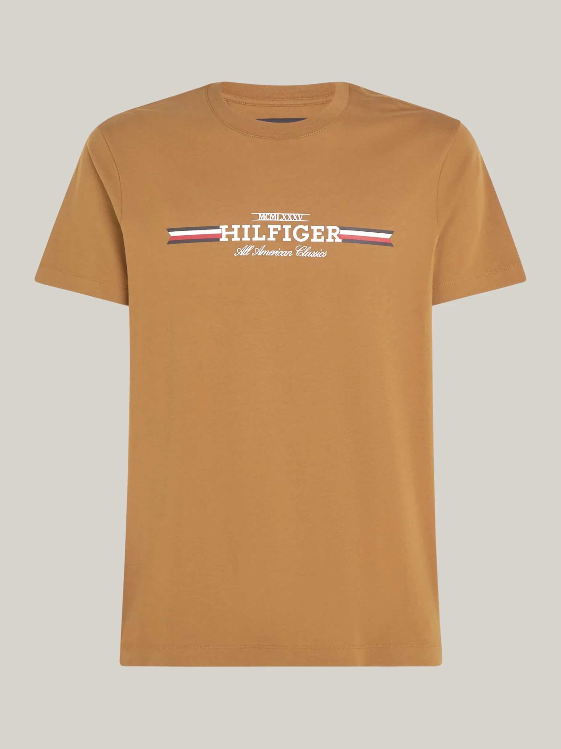 Tommy Hilfiger T-Shirt mit Brust-Logo COUNTRY BROWN Best Sale