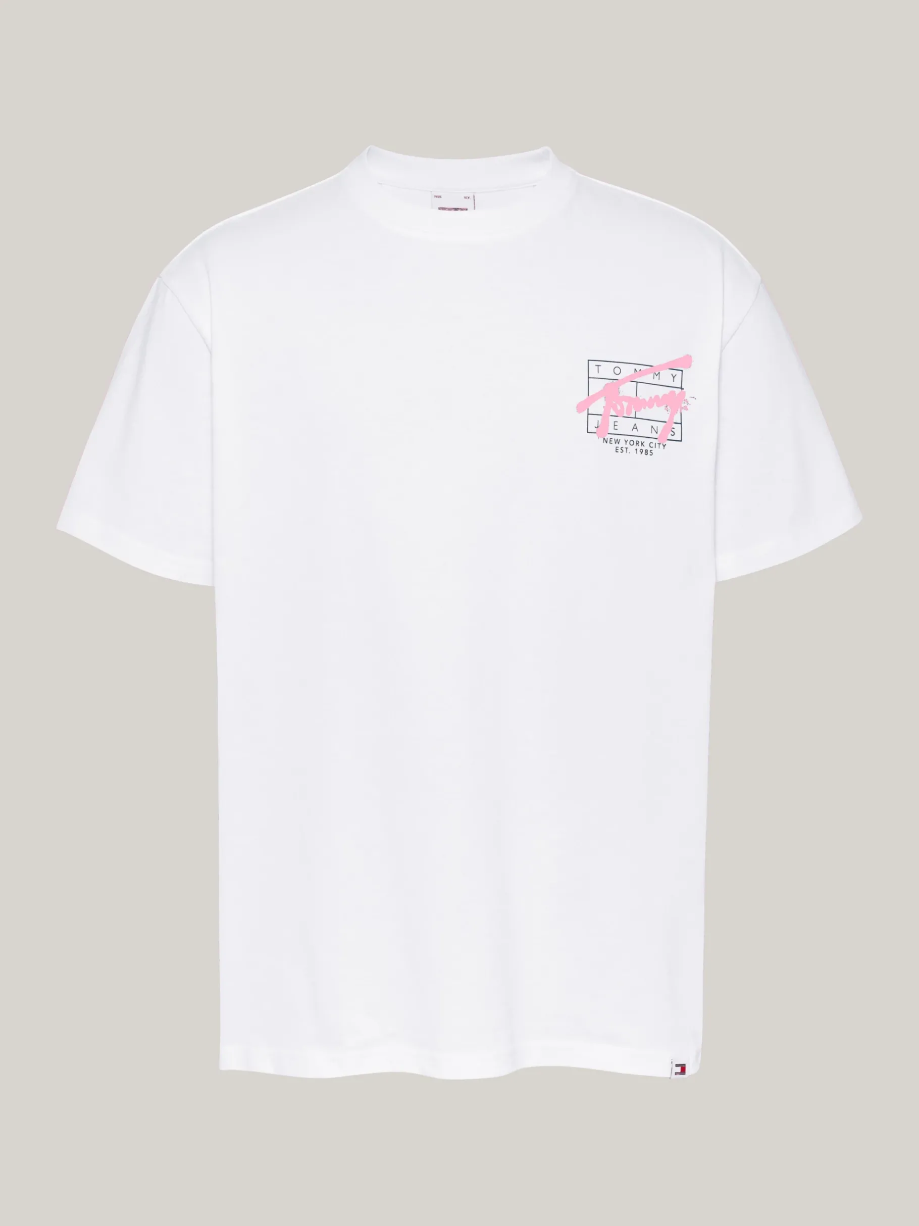 Tommy Hilfiger T-Shirt mit Graffiti-Signatur-Logo WHITE Online