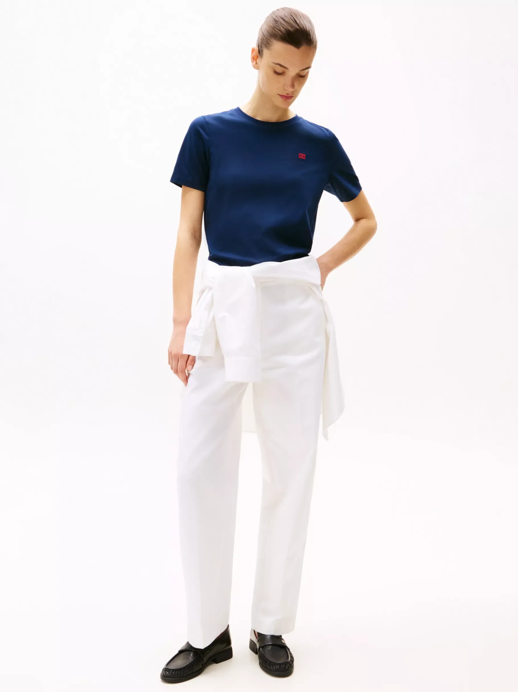 Tommy Hilfiger T-Shirt mit Kontrast-Flag DARK NIGHT NAVY Hot