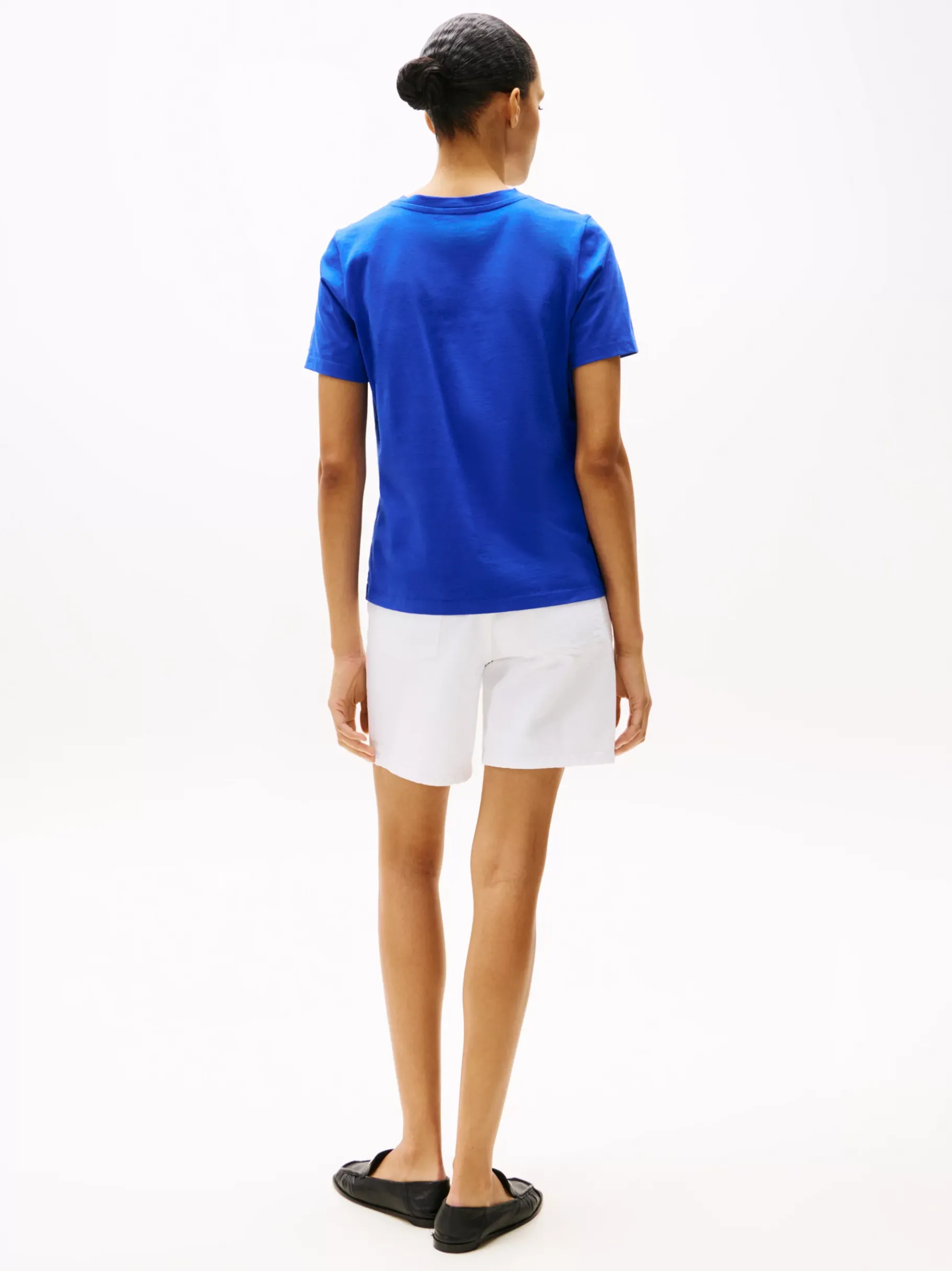 Tommy Hilfiger T-Shirt mit Kontrast-Flag NOBLE BLUE Fashion