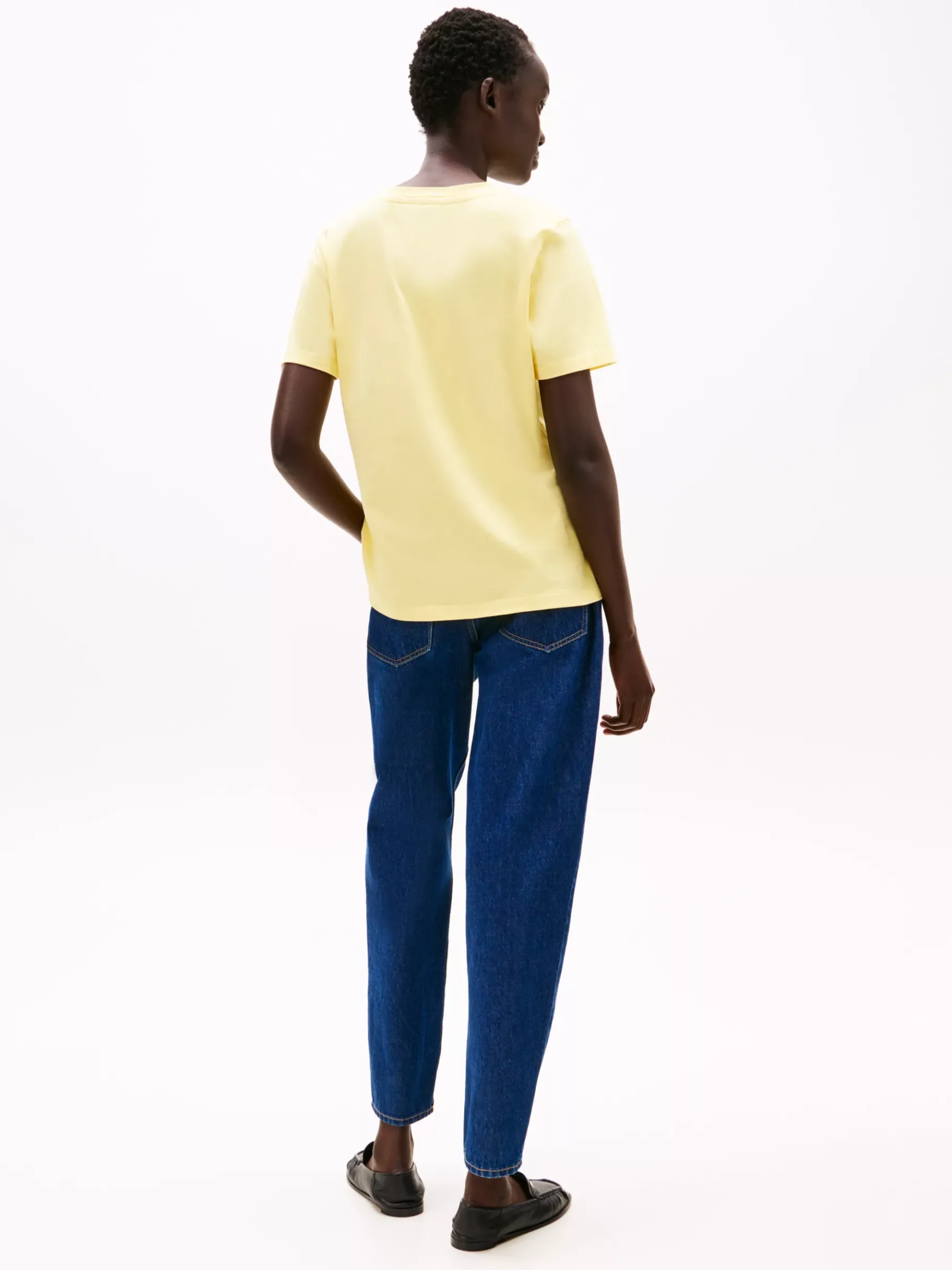 Tommy Hilfiger T-Shirt mit Kontrast-Flag CITRONELLA Clearance