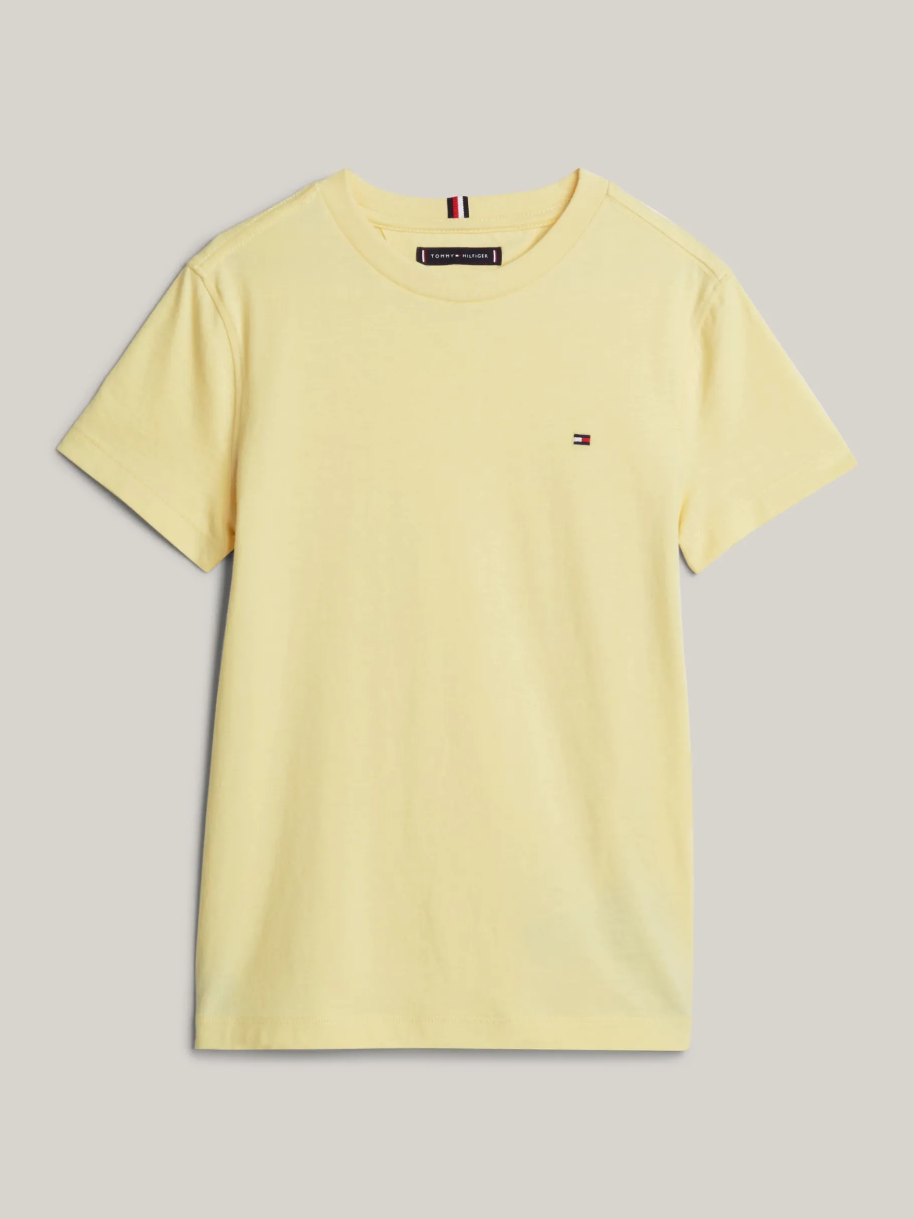 Tommy Hilfiger T-Shirt mit Kontrast-Rundhalsausschnitt LEMON ZEST Discount