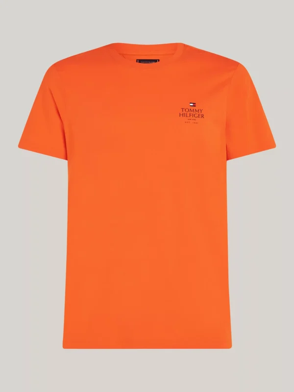 Tommy Hilfiger T-Shirt mit Logo und Rundhalsausschnitt BONFIRE ORANGE Cheap