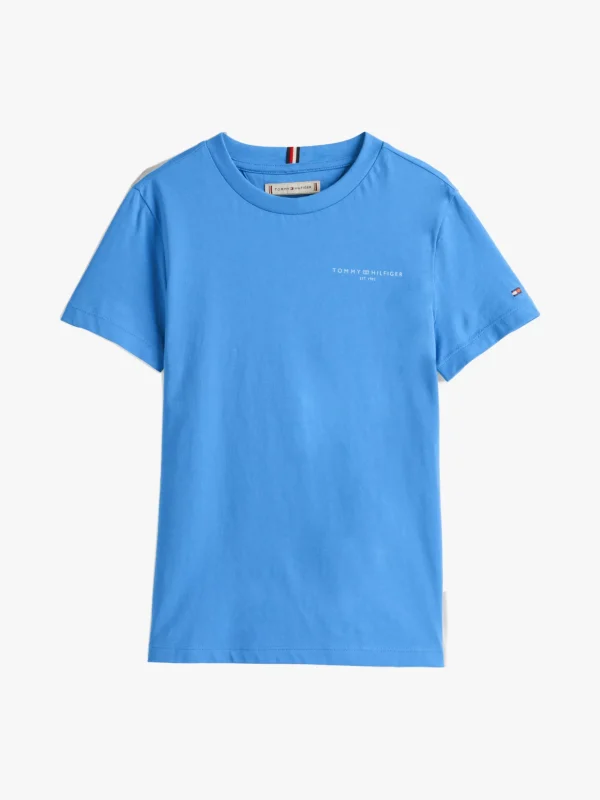 Tommy Hilfiger T-Shirt mit Logo und Rundhalsauschnitt BLUE SPELL Outlet
