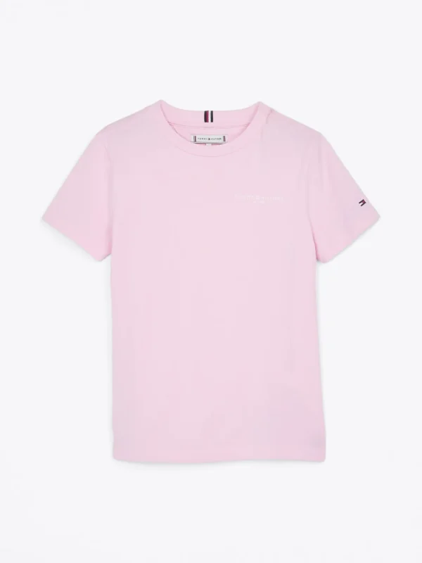 Tommy Hilfiger T-Shirt mit Logo und Rundhalsauschnitt PINK SUGAR Hot