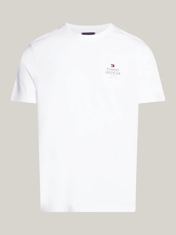 Tommy Hilfiger T-Shirt mit Logo und Rundhalsausschnitt WHITE Fashion