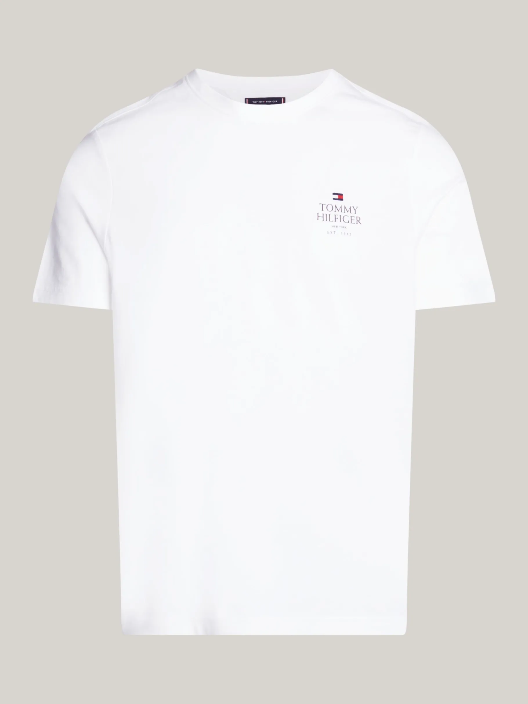 Tommy Hilfiger T-Shirt mit Logo und Rundhalsausschnitt WHITE Fashion